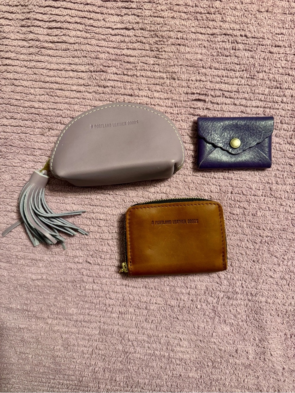Portland Leather Goods Bundle: Taco Tassel, Daisy, Zip Wallet